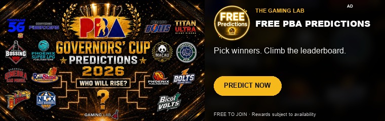 2026 PBA Governors Cup free predictions on The Gaming Lab